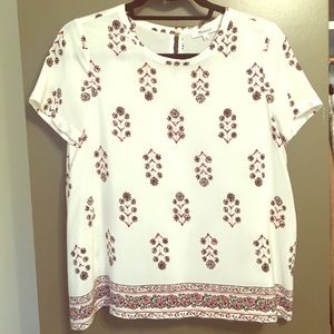 Madewell Floral Silk Top